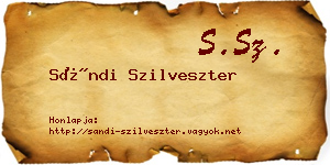 Sándi Szilveszter névjegykártya