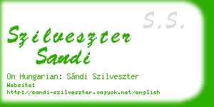szilveszter sandi business card